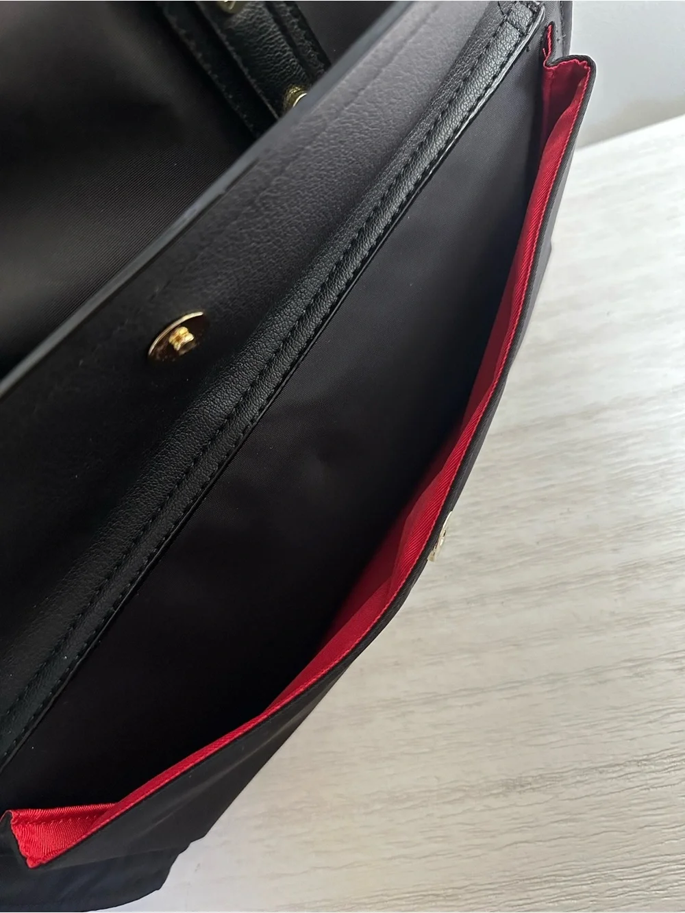 Travanti Nylon and Leather Work/Carry-on Bag